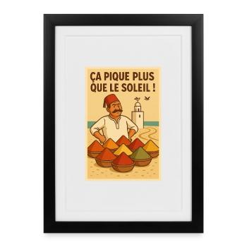 Sahara Spice Humor - Gerahmtes Poster (27 × 37 cm) - Schwarz - Vorne