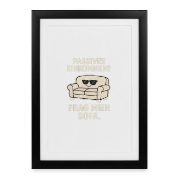 Canapé Sparwitz Revenu Passif - Affiche encadrée (27 × 37 cm) - noir - Devant