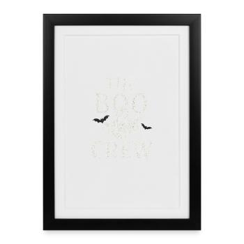 Conception de fantômes d’Halloween - Affiche encadrée (27 × 37 cm) - noir - Devant