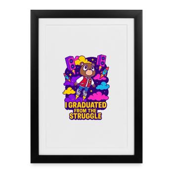 Décrochage universitaire - Affiche encadrée (27 × 37 cm) - noir - Devant