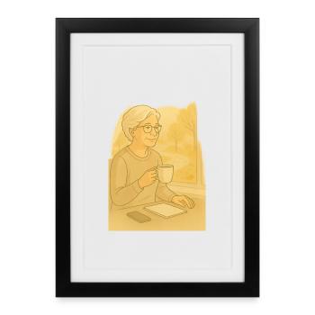 Mamie Karin - Affiche encadrée (27 × 37 cm) - noir - Devant