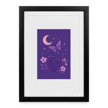 Nuit enchantée - Affiche encadrée (27 × 37 cm) - noir - Devant