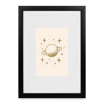 Étoile - Affiche encadrée (27 × 37 cm) - noir - Devant