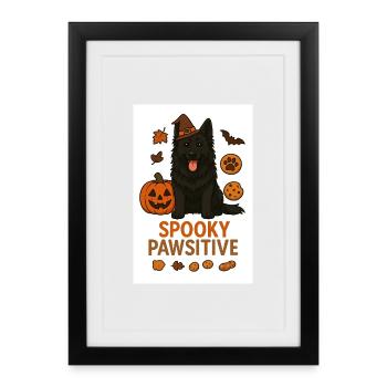 Pawsitive effrayant - Affiche encadrée (27 × 37 cm) - noir - Devant