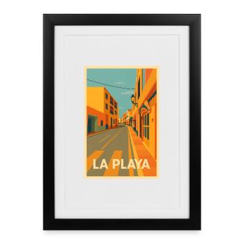Playa de La Calera - Framed poster (27 × 37 cm) - black - Front