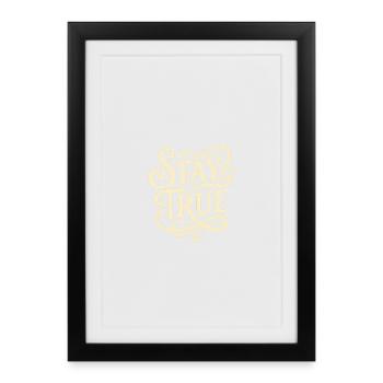 Restez fidèle Police vintage - Affiche encadrée (27 × 37 cm) - noir - Devant