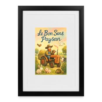 Le Bon Sens Paysan - Affiche encadrée (27 × 37 cm) - noir - Devant