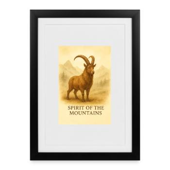 Geest van de Bergen - Affiche encadrée (27 × 37 cm) - noir - Devant