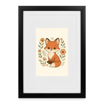 petite écaille de tortue - Affiche encadrée (27 × 37 cm) - noir - Devant
