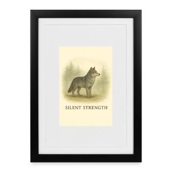 Silent Force Wolf - Framed poster (27 × 37 cm) - black - Front