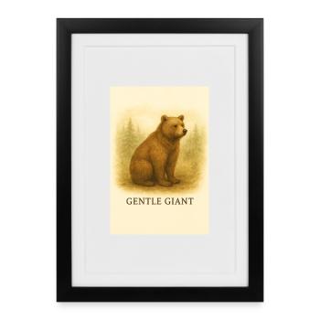 Soft Giant Bear - Framed poster (27 × 37 cm) - black - Front