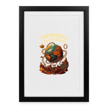 Impossible Roller Coaster World - Framed poster (27 × 37 cm) - black - Front