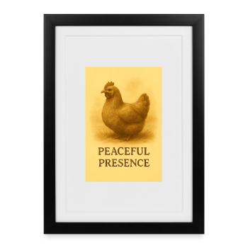 Quiet chicken presence - Framed poster (27 × 37 cm) - black - Front