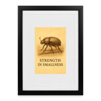 La force dans la petitesse - Affiche encadrée (27 × 37 cm) - noir - Devant