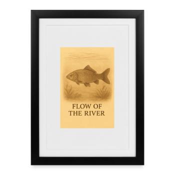 Stream of the River Vis - Framed poster (27 × 37 cm) - black - Front