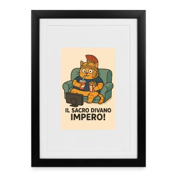 Sacro_divano_Impero - Affiche encadrée (27 × 37 cm) - noir - Devant