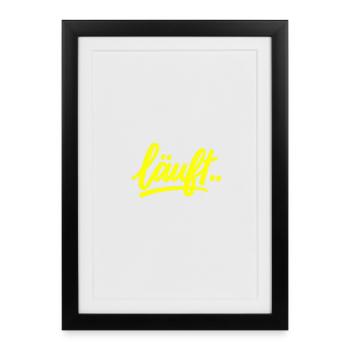 Courir... Neon - Affiche encadrée (27 × 37 cm) - noir - Devant