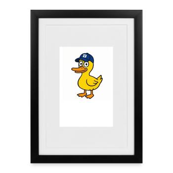 Duck in D Cap - Framed poster (27 × 37 cm) - black - Front
