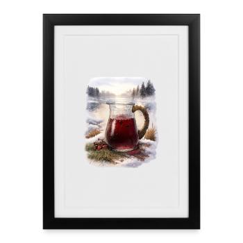 Carafe de Mors d’hiver - Affiche encadrée (27 × 37 cm) - noir - Devant