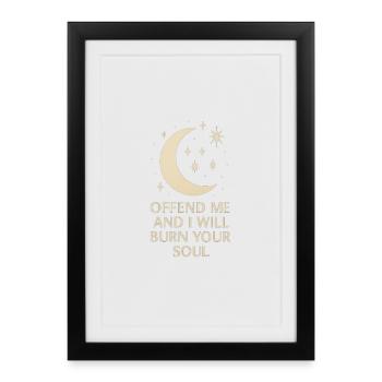 Menace au clair de lune : Brûlez votre âme - Affiche encadrée (27 × 37 cm) - noir - Devant
