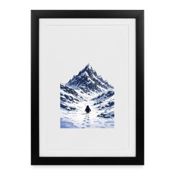 Mais pourquoi Penguin - Affiche encadrée (27 × 37 cm) - noir - Devant
