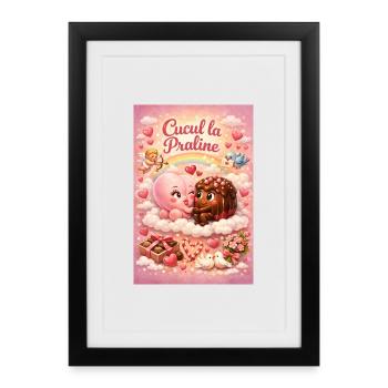 Cucul la praline - Gerahmtes Poster (27 × 37 cm) - Schwarz - Vorne