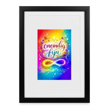 Infinitely fine colorful design - Framed poster (27 × 37 cm) - black - Front