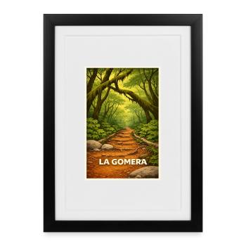 Laurel Forest Gomera - Framed poster (27 × 37 cm) - black - Front