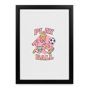 Play Ball: Retro Football Fun - Framed poster (27 × 37 cm) - black - Front