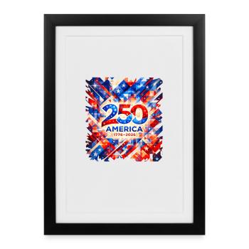 250th Anniversary America 1776-2026 - Framed poster (27 × 37 cm) - black - Front