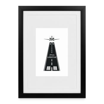 Aviation Runway Design – It's a Lifestyle - Framed poster (27 × 37 cm) - black - Front