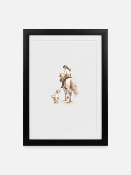 side by side - Framed poster (27 × 37 cm) - black