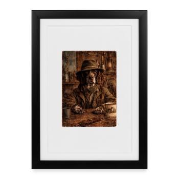 The Old Tenant - German Shorthair - Framed poster (27 × 37 cm) - black - Front
