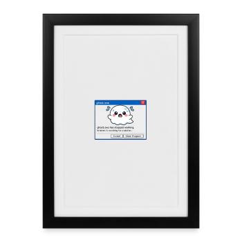 Ghost.exe Has Stopped Working - Framed poster (27 × 37 cm) - black - Front