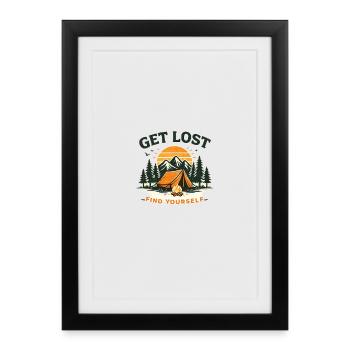 Se perdre, se retrouver, camper - Affiche encadrée (27 × 37 cm) - noir - Devant