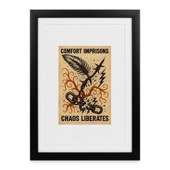 l’ordre emprisonne. Le chaos libère. - Affiche encadrée (27 × 37 cm) - noir - Devant