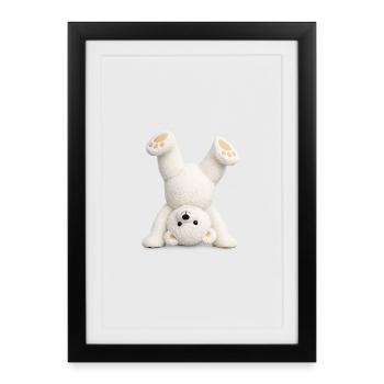 Teddy Bear Headstand - Framed poster (27 × 37 cm) - black - Front
