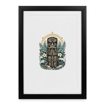 Tiki Protector – Spirit of the Pacific - Framed poster (27 × 37 cm) - black - Front