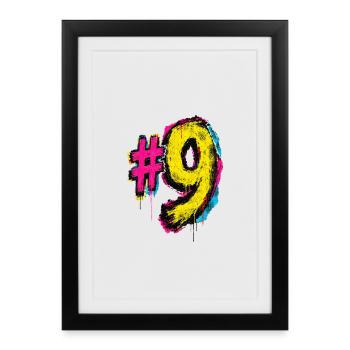 Neon Graffiti Nine - Framed poster (27 × 37 cm) - black - Front