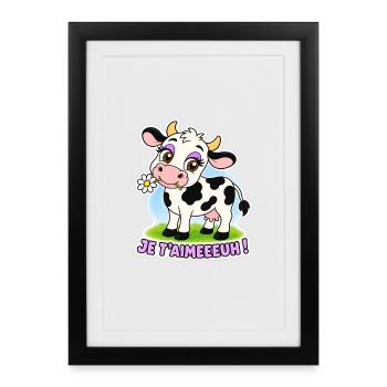 Je t’aimeeeuh ! - Affiche encadrée (27 × 37 cm) - noir - Devant