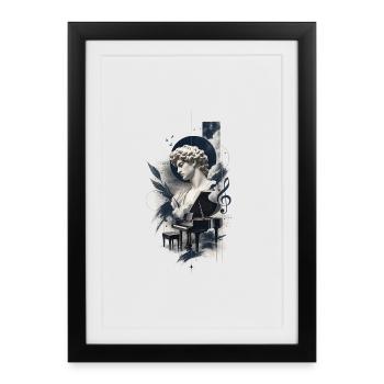 Aesthetic Piano Art  - Framed poster (27 × 37 cm) - black - Front