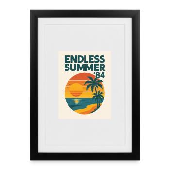 Endless Summer '84 - Gerahmtes Poster (27 × 37 cm) - Schwarz - Vorne
