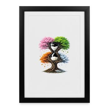 L'heure des saisons inaltérées - Affiche encadrée (27 × 37 cm) - noir - Devant
