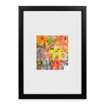 imagine que tout est possible en mode statement - Affiche encadrée (27 × 37 cm) - noir - Devant