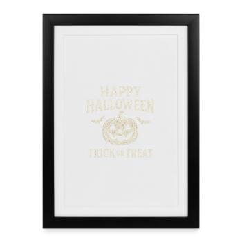 Halloween Pumpkin Trick or Treat - Framed poster (27 × 37 cm) - black - Front