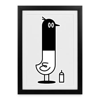 Bird Thug - Framed poster (27 × 37 cm) - black - Front