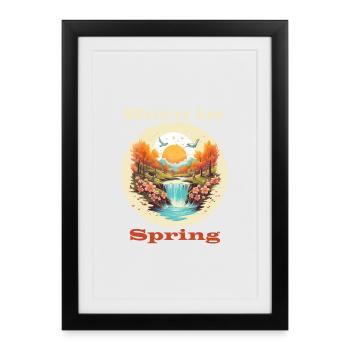 Born in Spring - Framed poster (27 × 37 cm) - black - Front