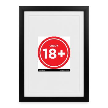 Adults Only 18+ Design - Framed poster (27 × 37 cm) - black - Front