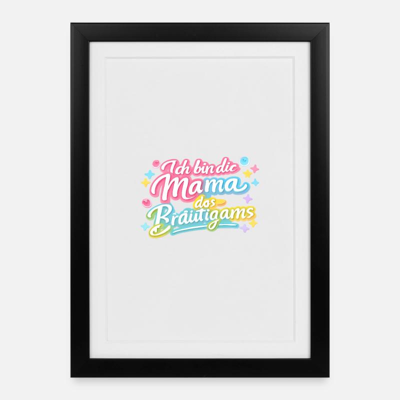 Idée cadeau de la mère du marié - Affiche encadrée (27 × 37 cm) - noir