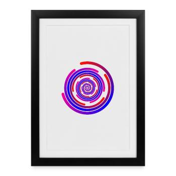 crazy circles - Framed poster (27 × 37 cm) - black - Front